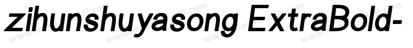 zihunshuyasong ExtraBold字体转换